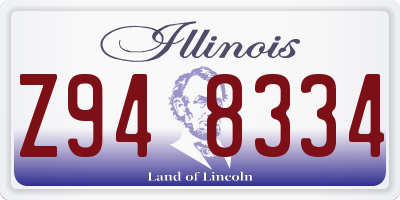 IL license plate Z948334