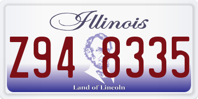 IL license plate Z948335