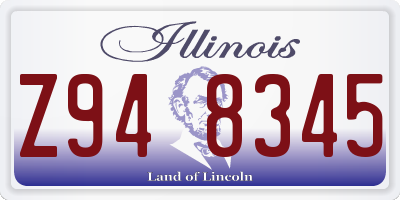 IL license plate Z948345