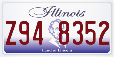 IL license plate Z948352