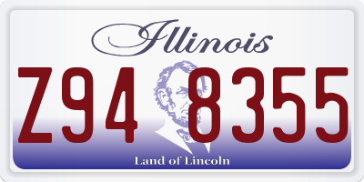 IL license plate Z948355