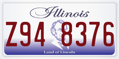 IL license plate Z948376
