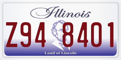 IL license plate Z948401