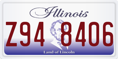 IL license plate Z948406
