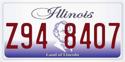 IL license plate Z948407