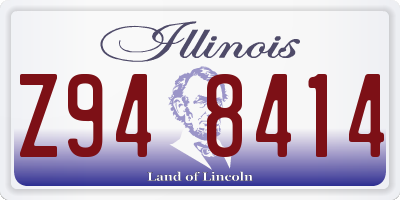 IL license plate Z948414