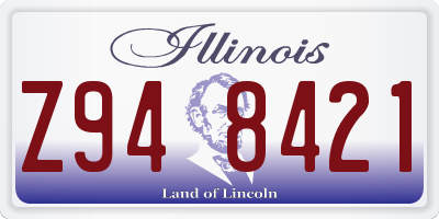 IL license plate Z948421