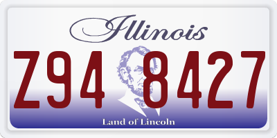 IL license plate Z948427