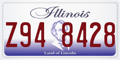 IL license plate Z948428