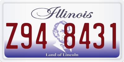 IL license plate Z948431