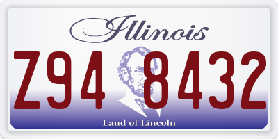 IL license plate Z948432