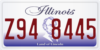 IL license plate Z948445