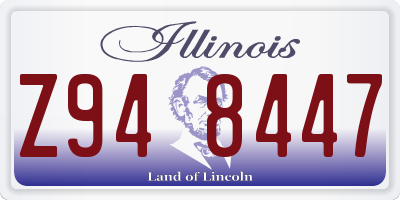 IL license plate Z948447