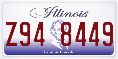 IL license plate Z948449