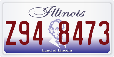IL license plate Z948473