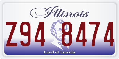IL license plate Z948474