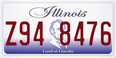 IL license plate Z948476