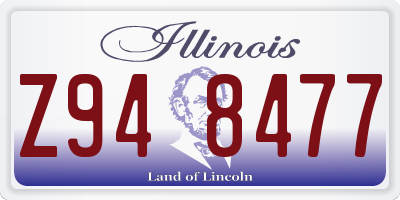 IL license plate Z948477