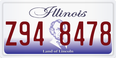 IL license plate Z948478