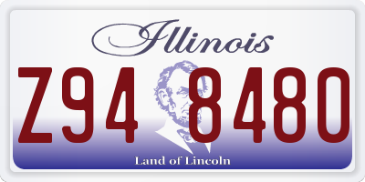 IL license plate Z948480