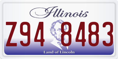 IL license plate Z948483