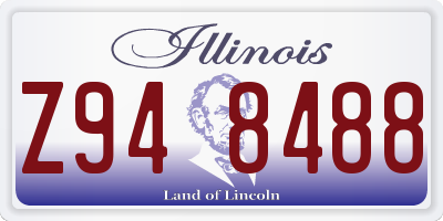 IL license plate Z948488