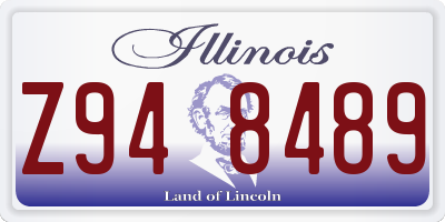 IL license plate Z948489