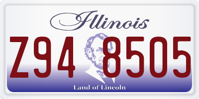IL license plate Z948505