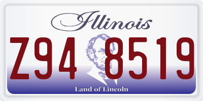IL license plate Z948519