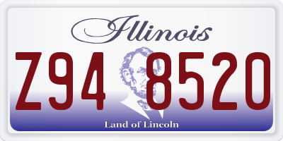 IL license plate Z948520