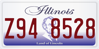 IL license plate Z948528