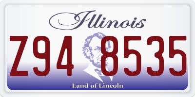 IL license plate Z948535