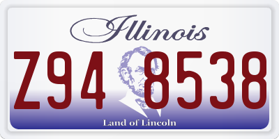 IL license plate Z948538