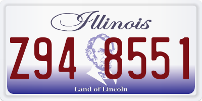 IL license plate Z948551
