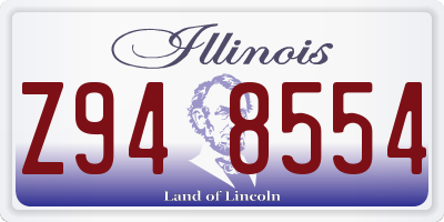 IL license plate Z948554