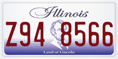 IL license plate Z948566