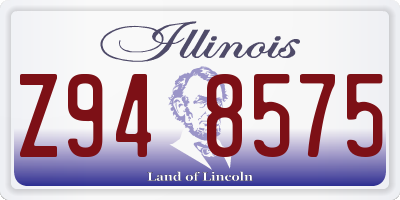 IL license plate Z948575