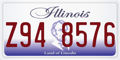 IL license plate Z948576