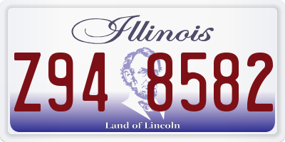 IL license plate Z948582