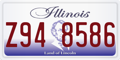 IL license plate Z948586