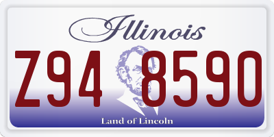 IL license plate Z948590