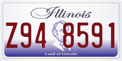 IL license plate Z948591