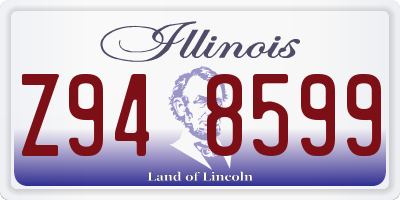 IL license plate Z948599