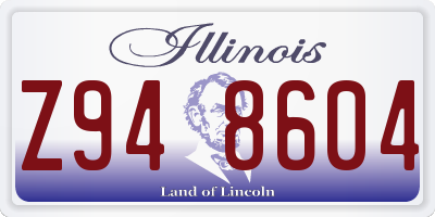 IL license plate Z948604