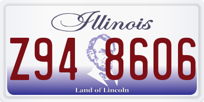 IL license plate Z948606