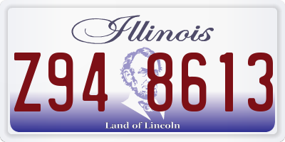 IL license plate Z948613
