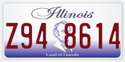 IL license plate Z948614