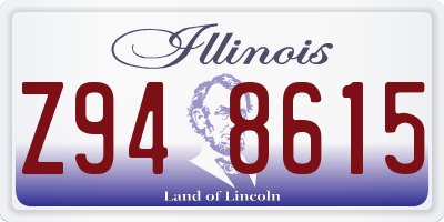 IL license plate Z948615