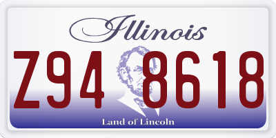 IL license plate Z948618