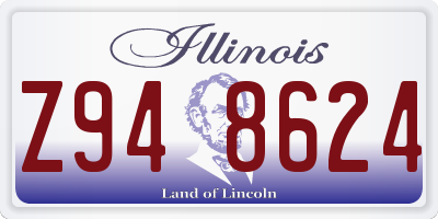 IL license plate Z948624